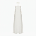 Off-White Halter Neck Open Back Dress for Women, Cutout
