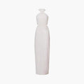 Women's White Halter Neck Cutout Maxi Dress with High Slit